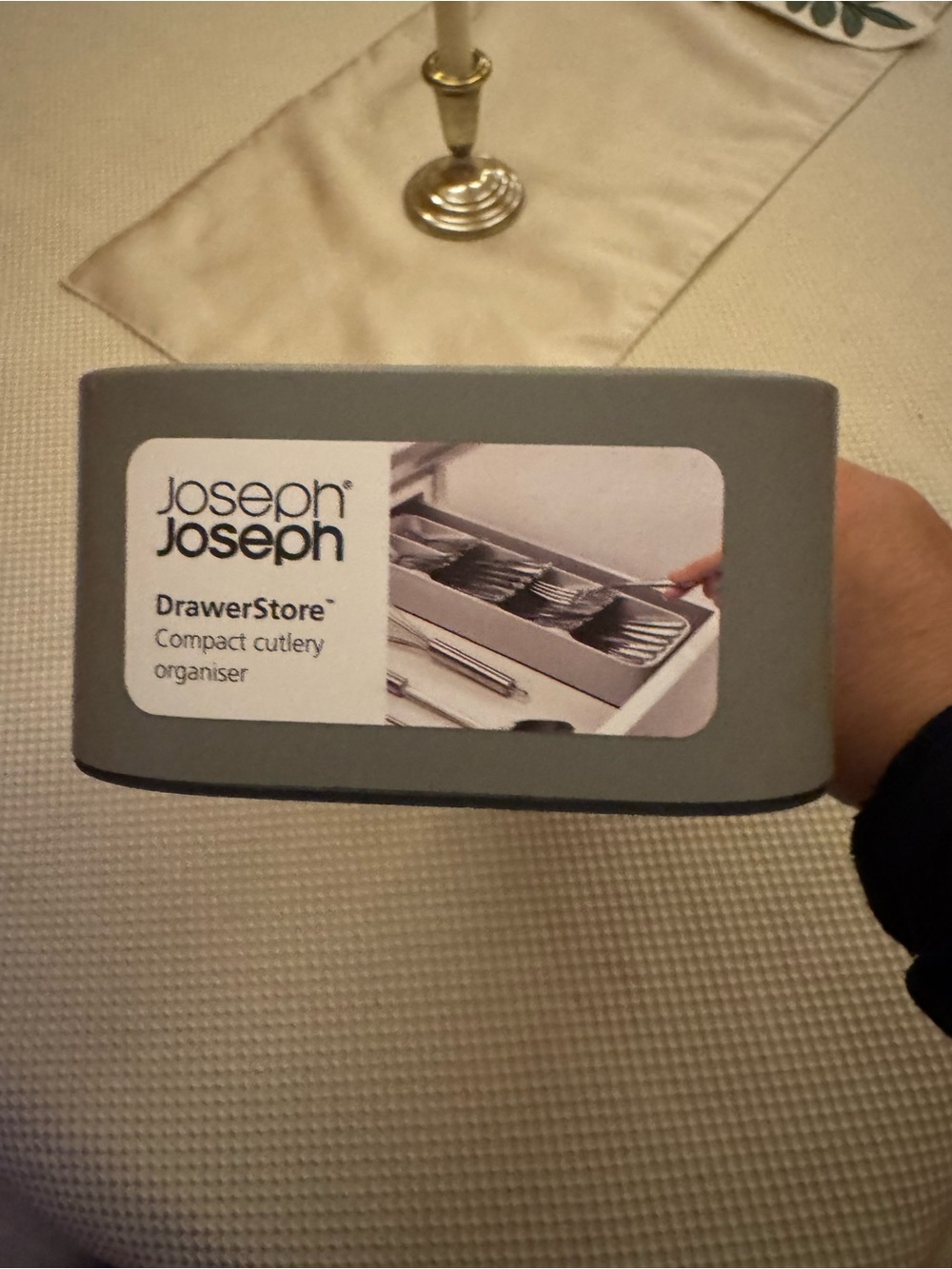 Gray DrawerStore Compact Cutlery Organiser